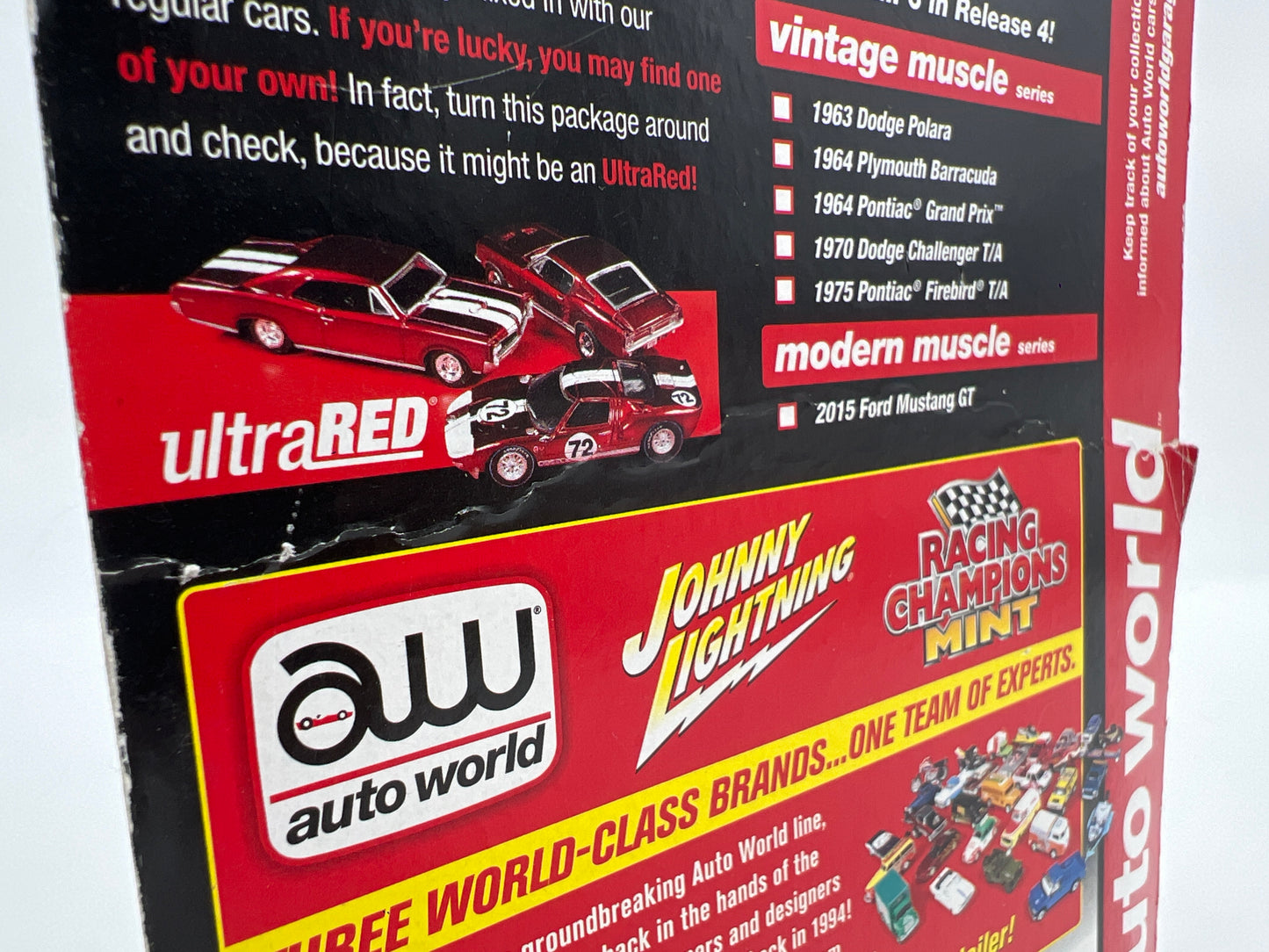 Auto World Ultra Red Chase Vintage Muscle Release 4 #1 1963 Dodge Polara Red Bad Card