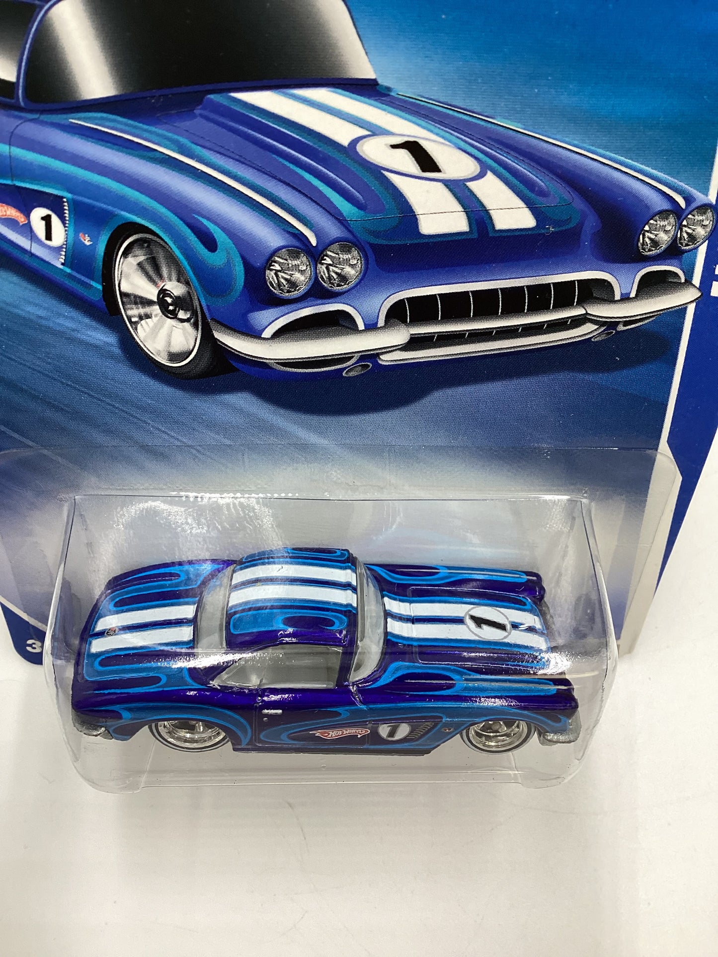 2010 Hot Wheels Collectors Edition #1 62 Corvette Blue with protector