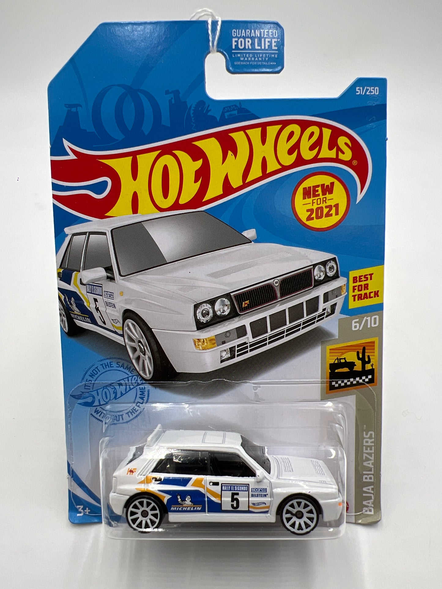 2021 Hot Wheels HW Baja Blazers #51 Lancia Delta Integrale White 95G