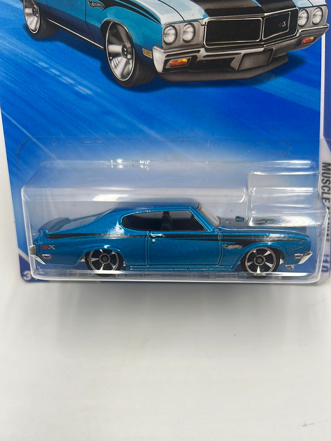 2010 Hot Wheels Muscle Mania ‘70 Buick GSX Blue 83/240 58D