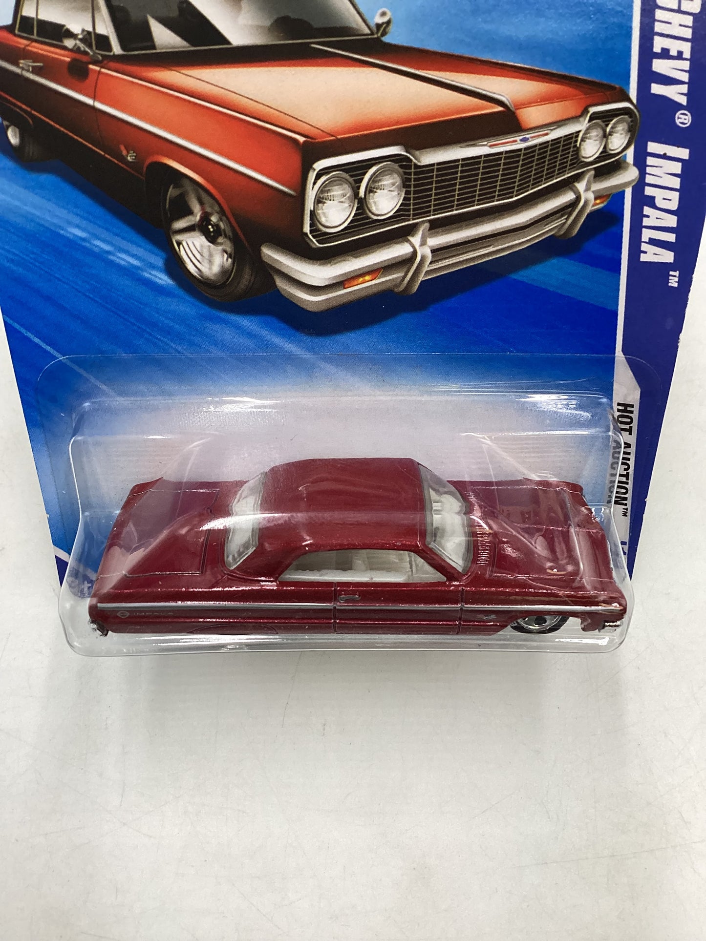 2010 Hot Wheels #161 64 Chevy Impala Red Walmart Exclusives 234B