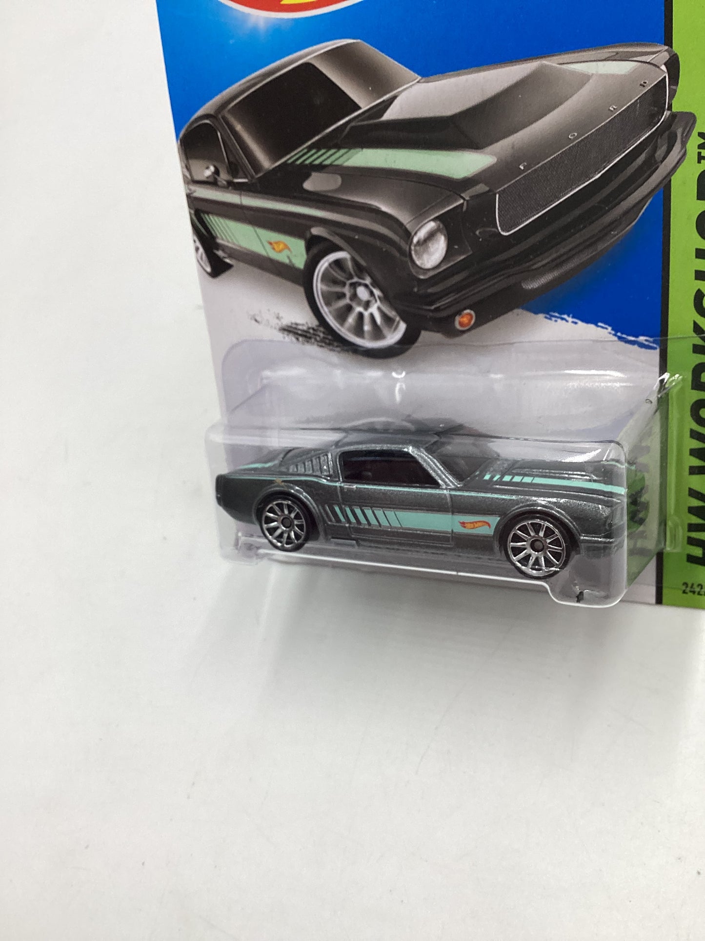 2015 Hot Wheels Workshop #242 65 Mustang 2+2 Fastback Silver 25H