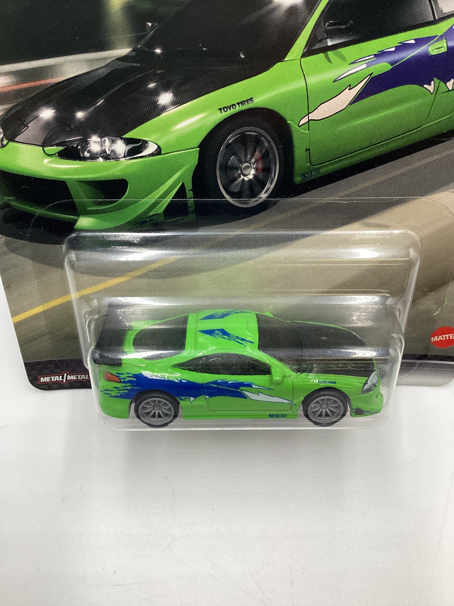 Hot Wheels Fast & Furious Fast Stars #1 Mitsubishi Eclipse Green W/Protector