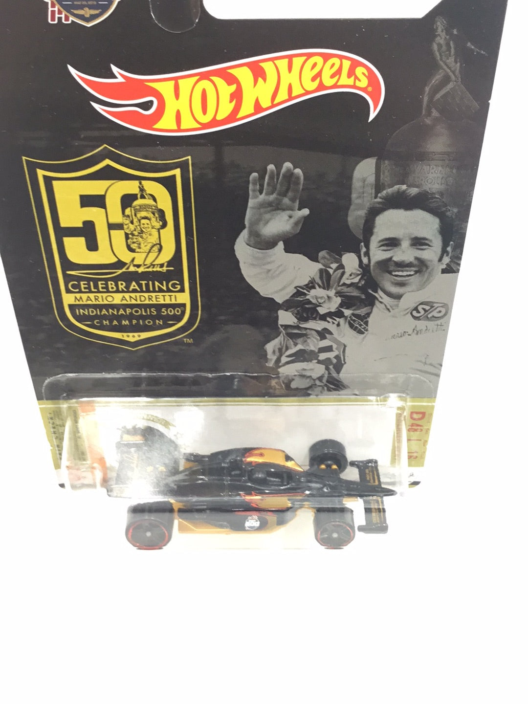 2019 hot wheels Mario Andretti 50th Aniversary Indy Car with protector