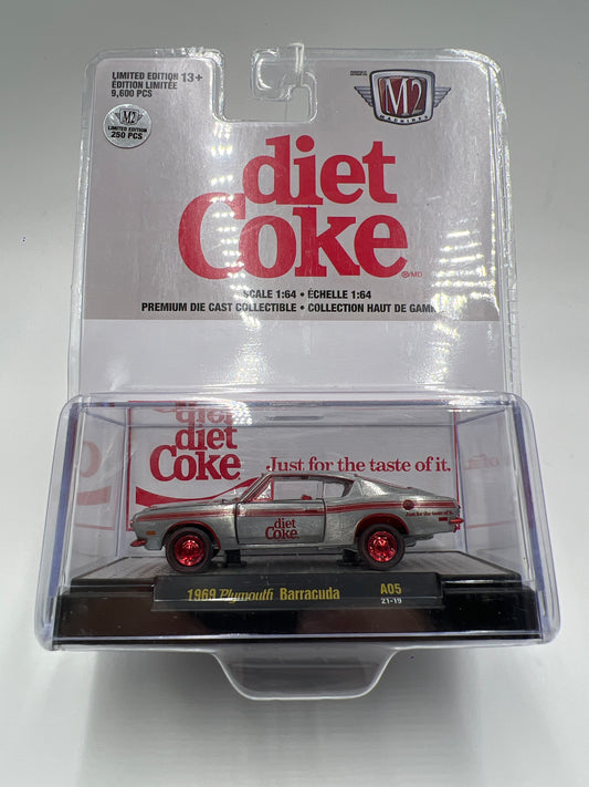 M2 Machines Coca Cola Diet Coke RAW CHASE 1/250 1969 Plymouth Barracuda A05 VHTF