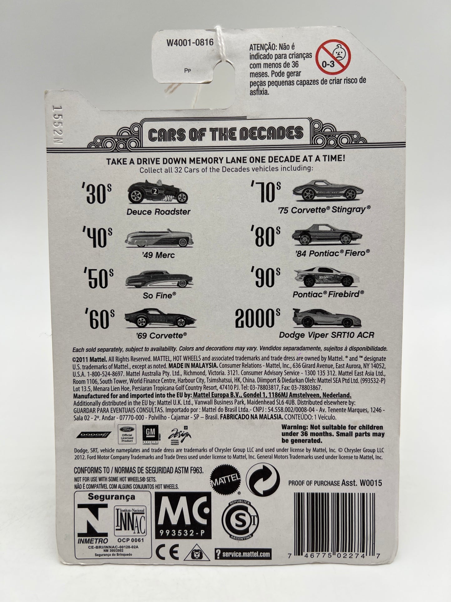 Hot Wheels Cars of the Decades The 70s #17 75 Corvette Stingray Green 162G
