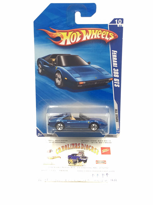 2010 Hot Wheels #128 Ferrari 308 GTS with protector