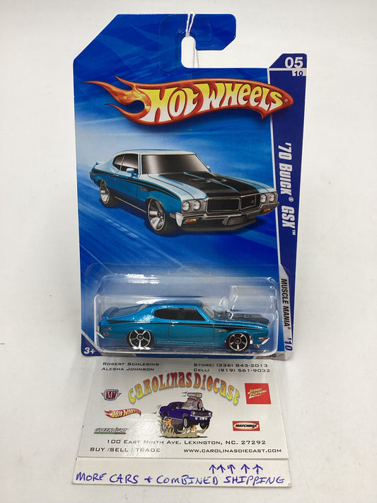 2010 Hot Wheels Muscle Mania # 83 70 Buick GSX Blue 55G