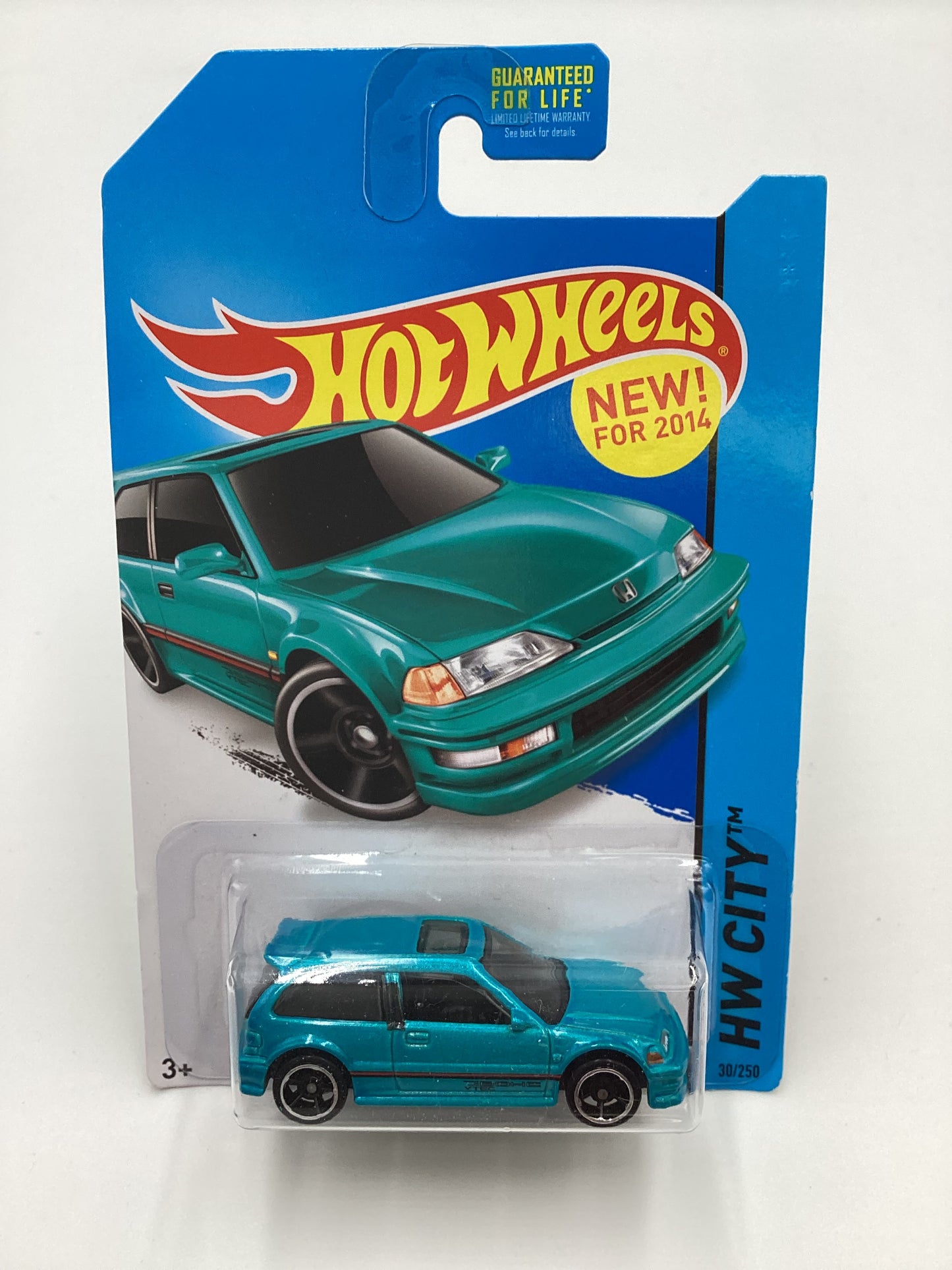 2014 Hot Wheels #30 1990 Honda Civic EF Teal W/Protector