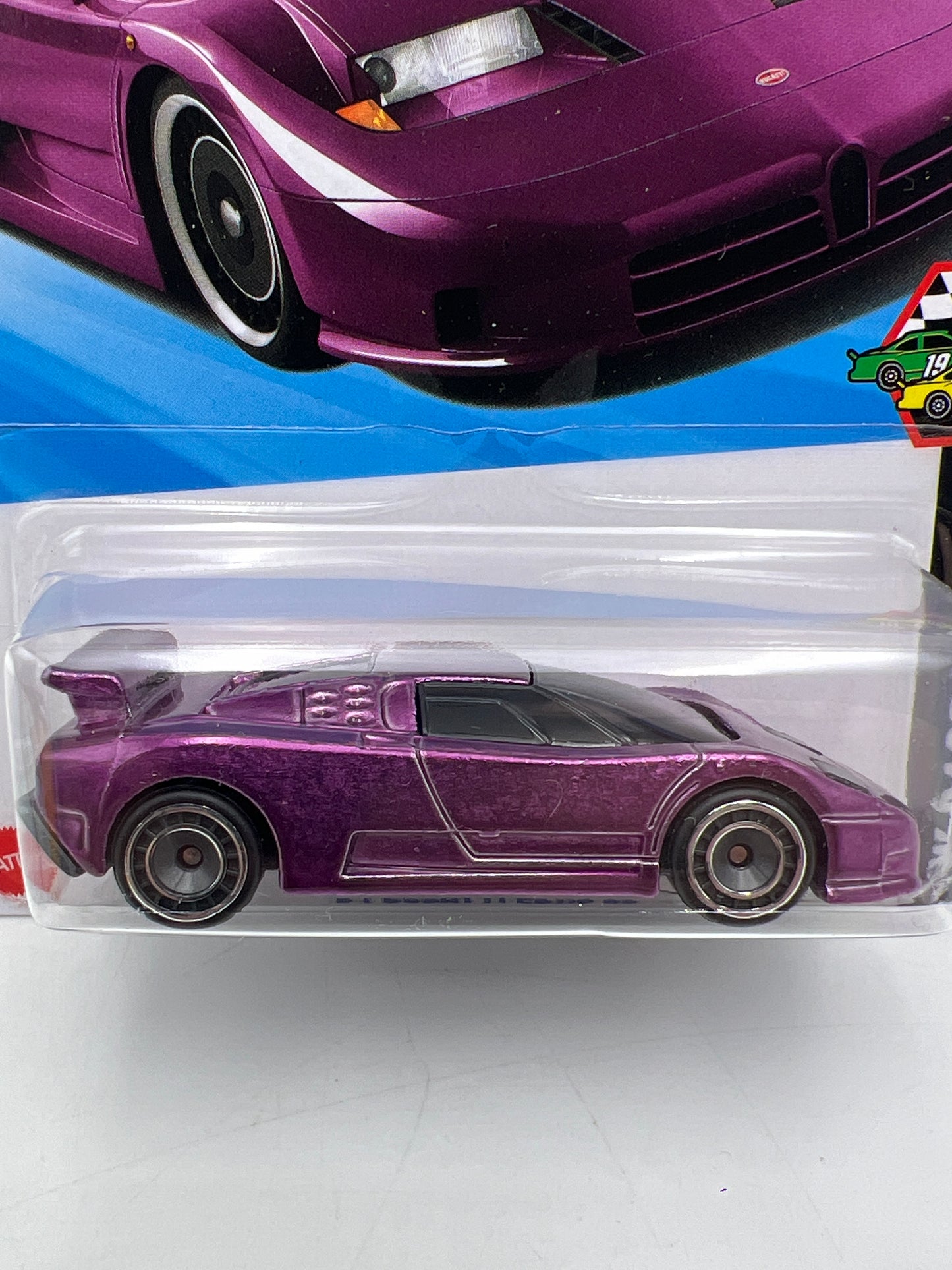 2025 Hot Wheels Super Treasure Hunt #221 94 Bugatti EB110 SS Purple W/Protector