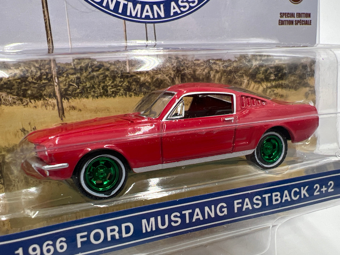 Greenlight Hollywood Fall Guy Stuntman CHASE 1966 Ford Mustang Fastback 2+2 Red