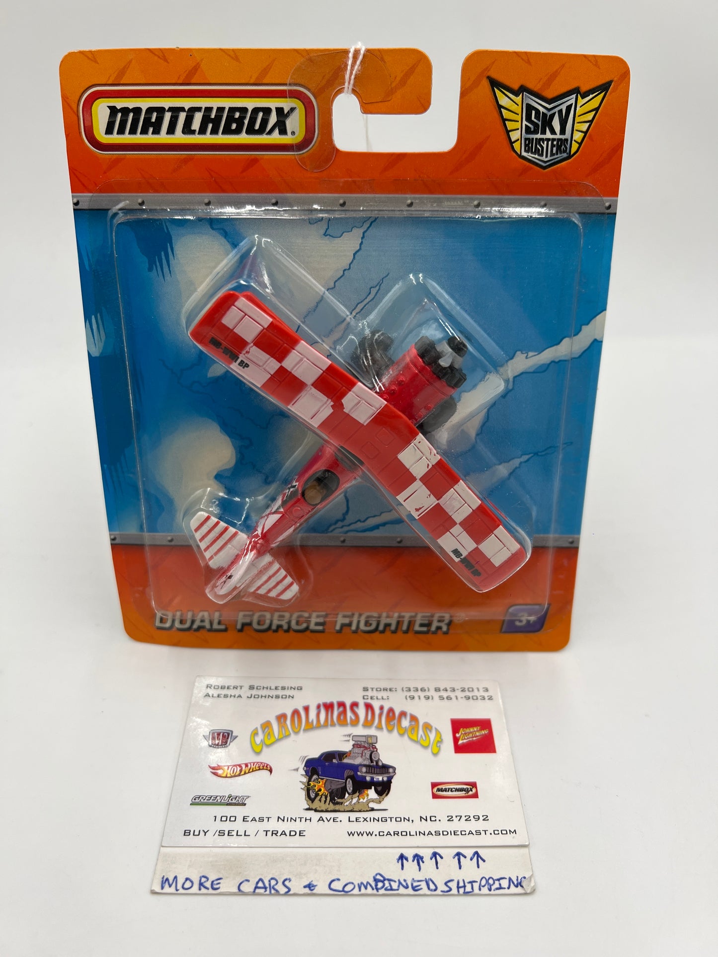 Matchbox Sky Busters Dual Force Fighter Red/White