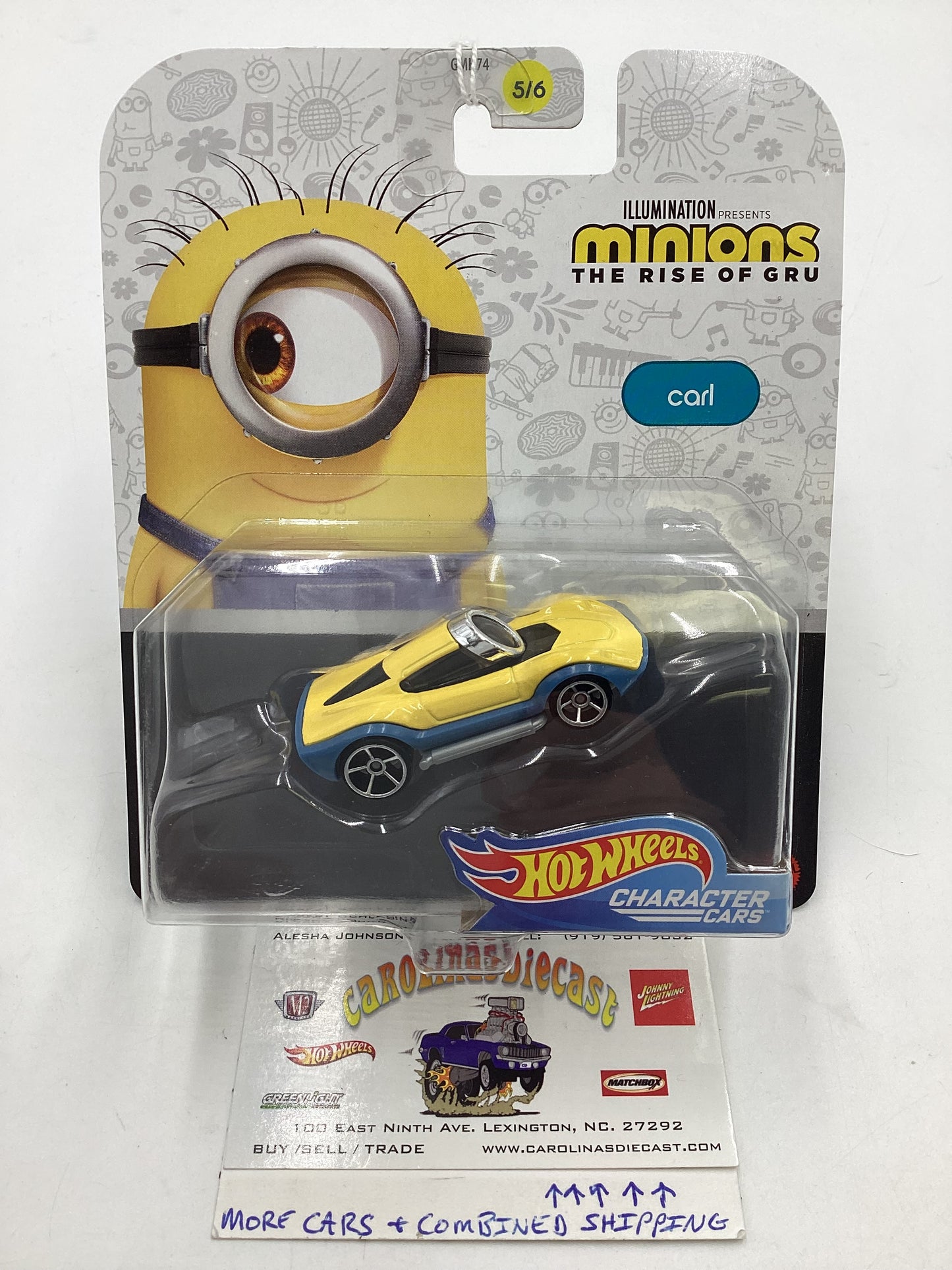 2018 Hot Wheels Character cars Minions Carl 5/6 111A