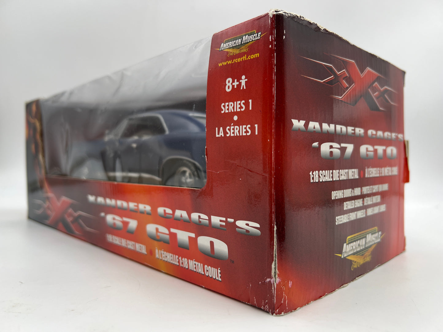 Ertl 1:18 American Muscle Series 1 XXX Xander Gage 67 Pontiac GTO Blue