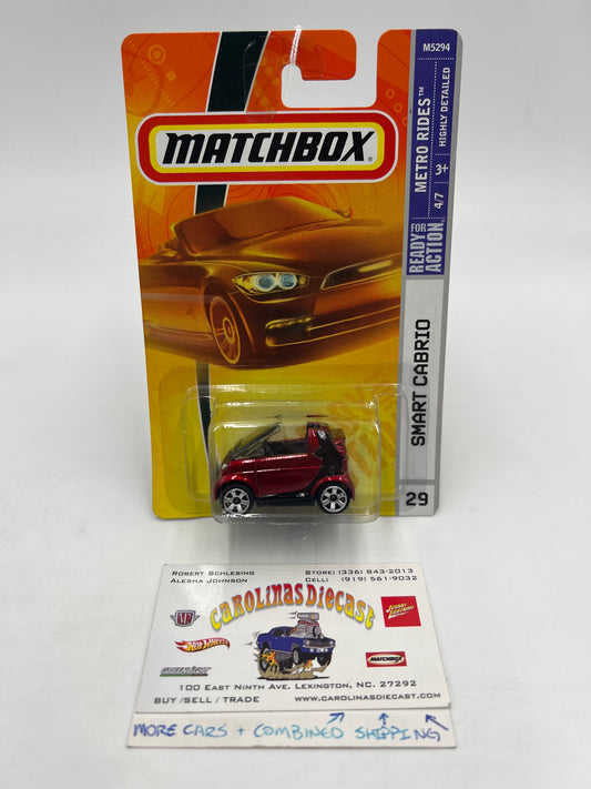Matchbox Metro Rides #29 Smart Cabrio Red 217D