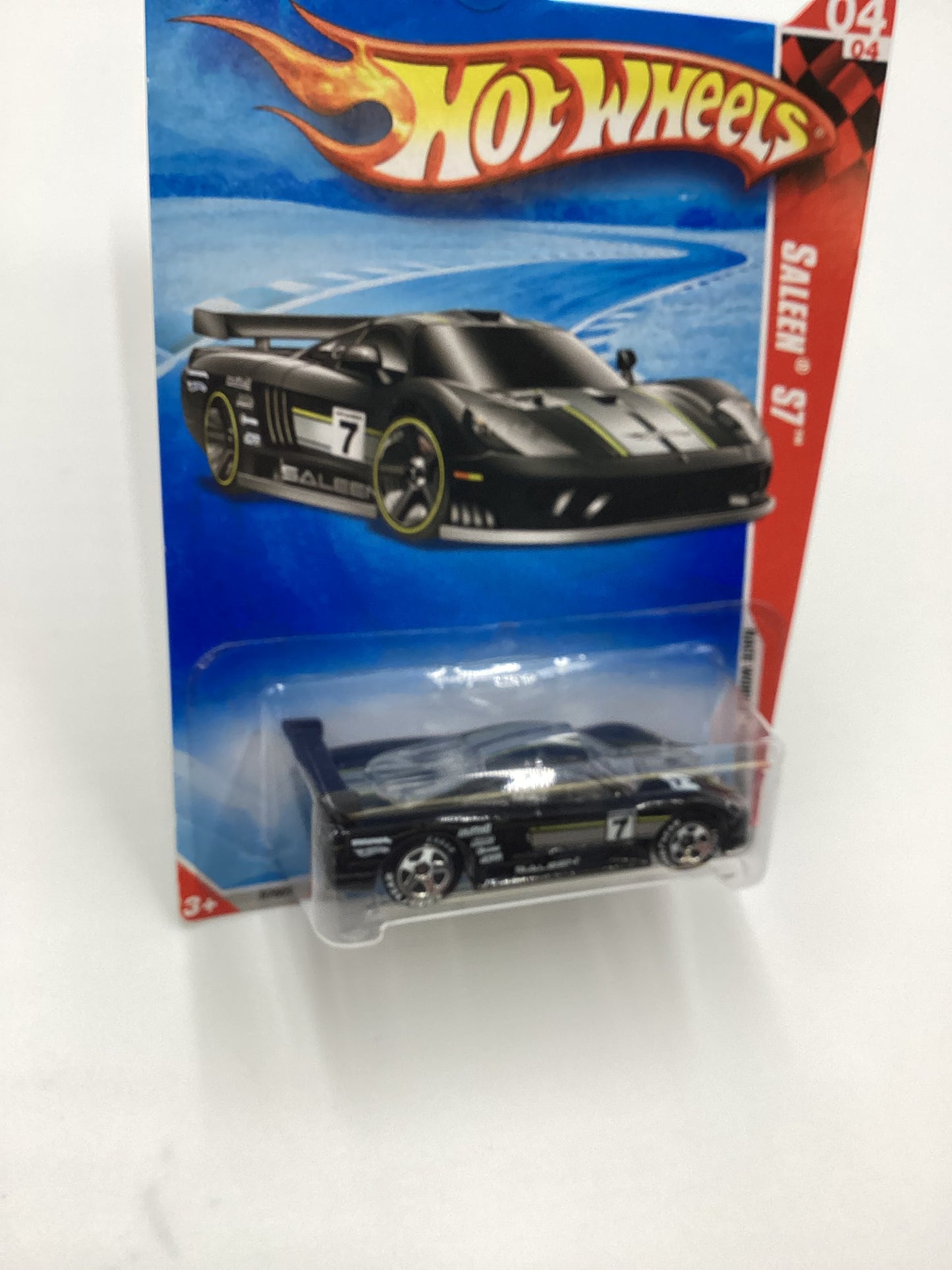 2010 Hot wheels #172 Saleen S7 Black Walmart Exclusive Goodyear Tires 239B