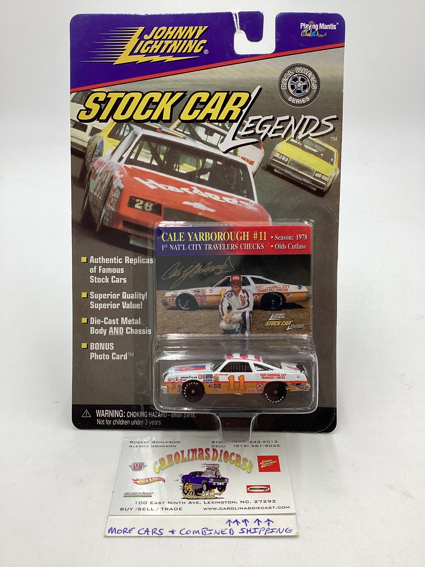 Johnny lightning Stock Car Legends #11 Cale Yarborough Olds Cutlass 186B