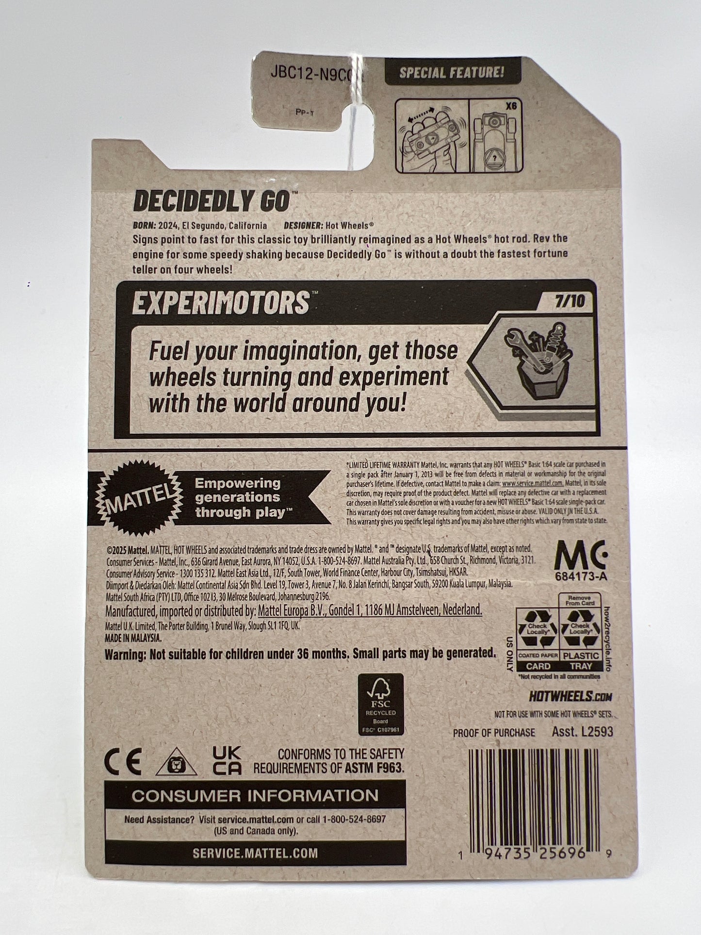 2025 Hot Wheels Q Case Experimotors #188 Decidedly Go Magic 8 Ball 121E