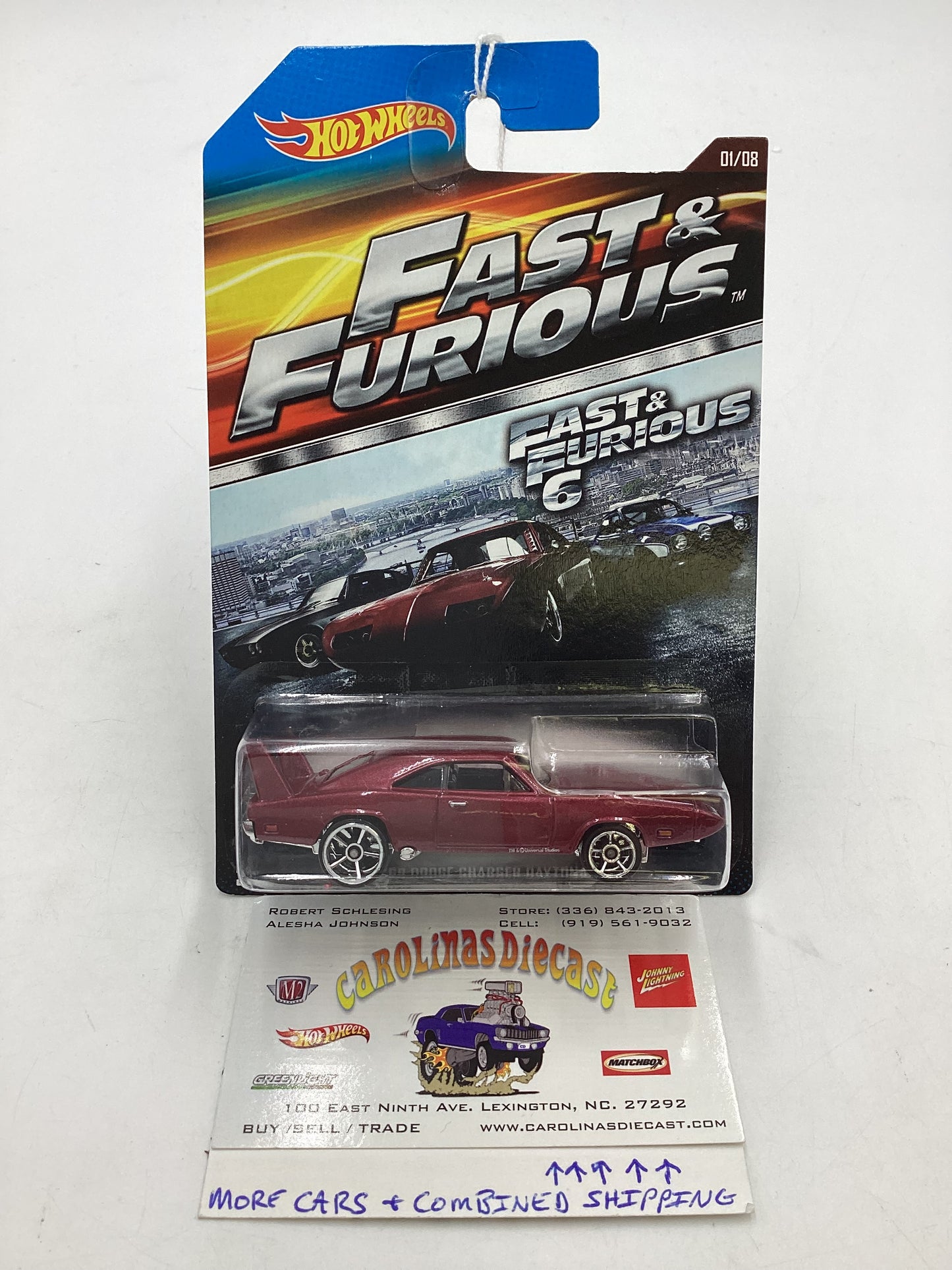 2014 Hot Wheels Fast & Furious 6 #1 69 Dodge Charger Daytona 69E