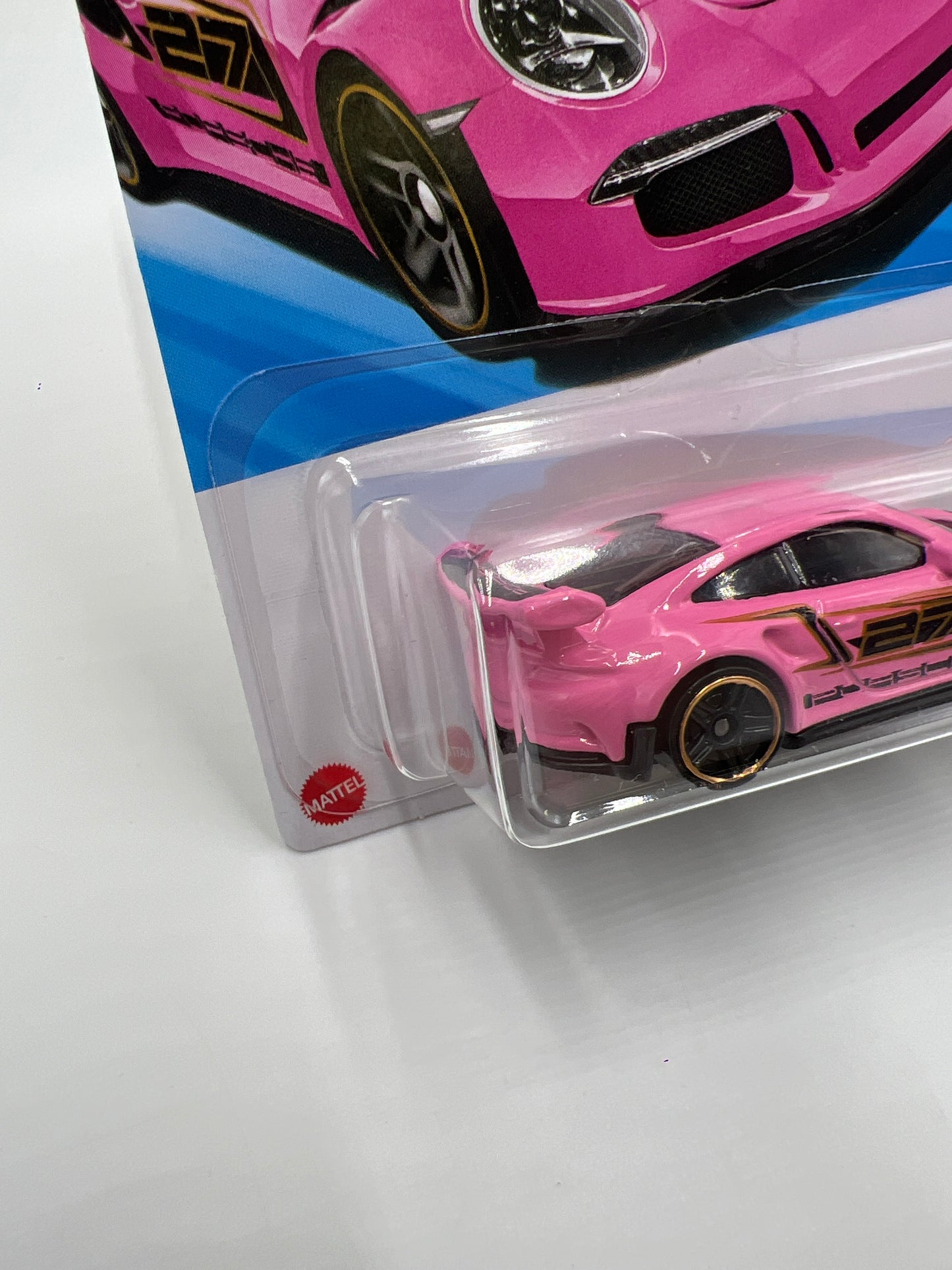2025 Hot Wheels L Case Then And Now #220 Porsche 911 GT3 RS Pink 100B