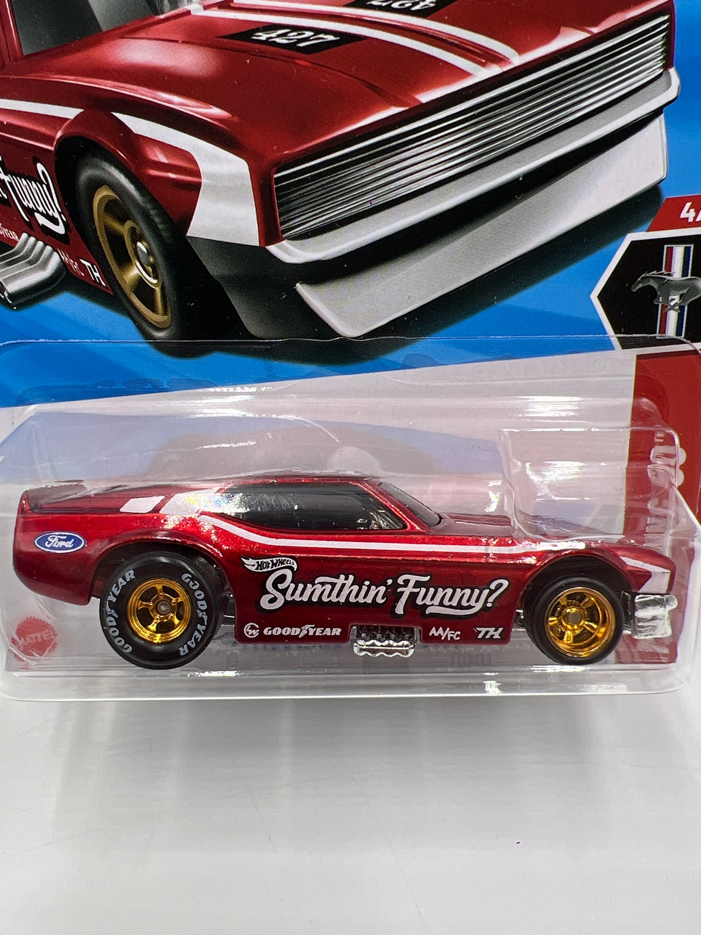 2025 Hot Wheels Factory Sealed Super Treasure Hunt #175 71 Mustang Funny Car Red W/Protector