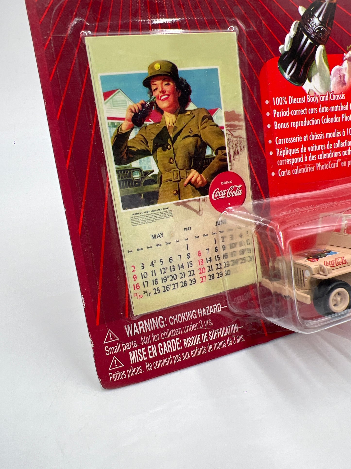 Johnny Lightning Coca Cola Calendar Girl Series #12 Military Willys Jeep