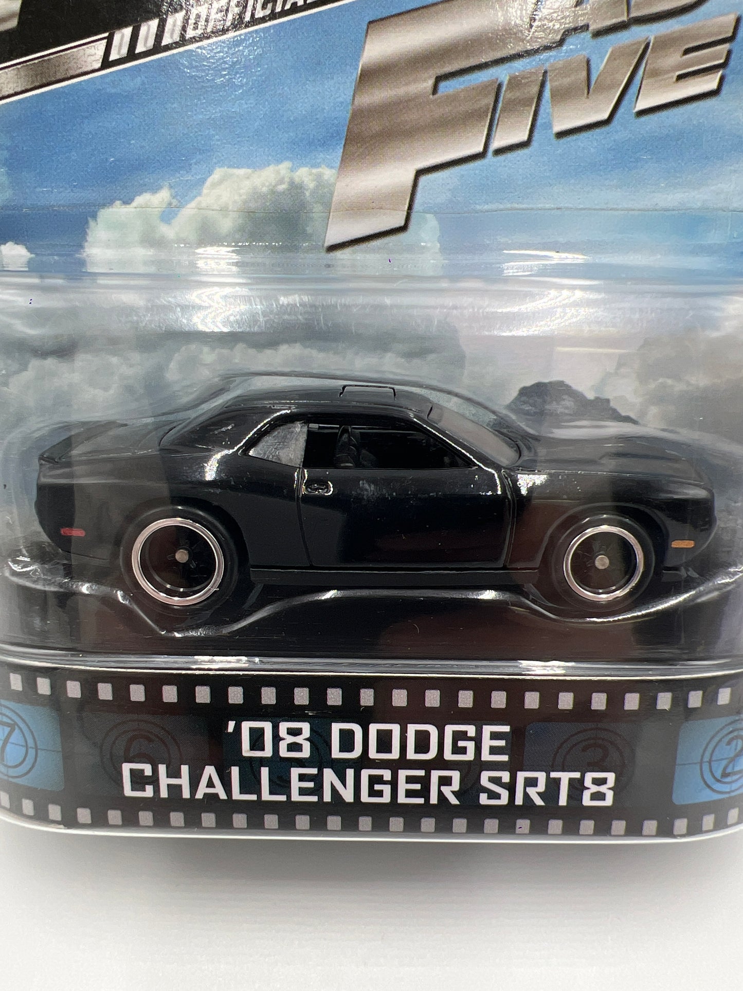 Hot Wheels Retro Entertainment Fast & Furious Fast Five 08 Dodge Challenger SRT8 Black W/Protector