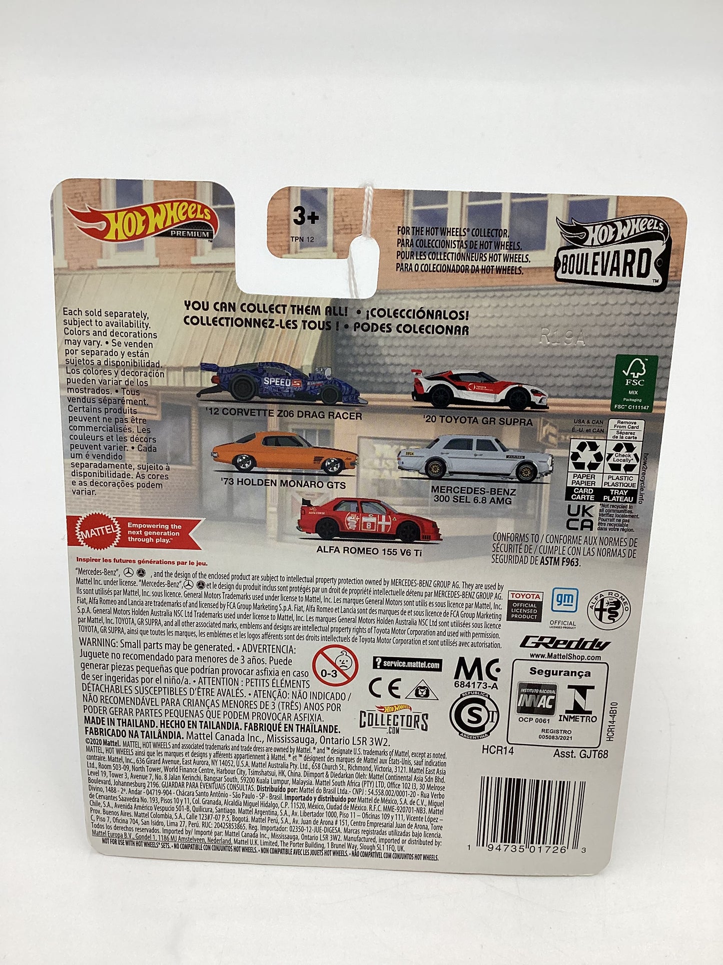 Hot Wheels Boulevard #54 Mercedes Benz 300 Sel 6.8 AMG Silver 260F