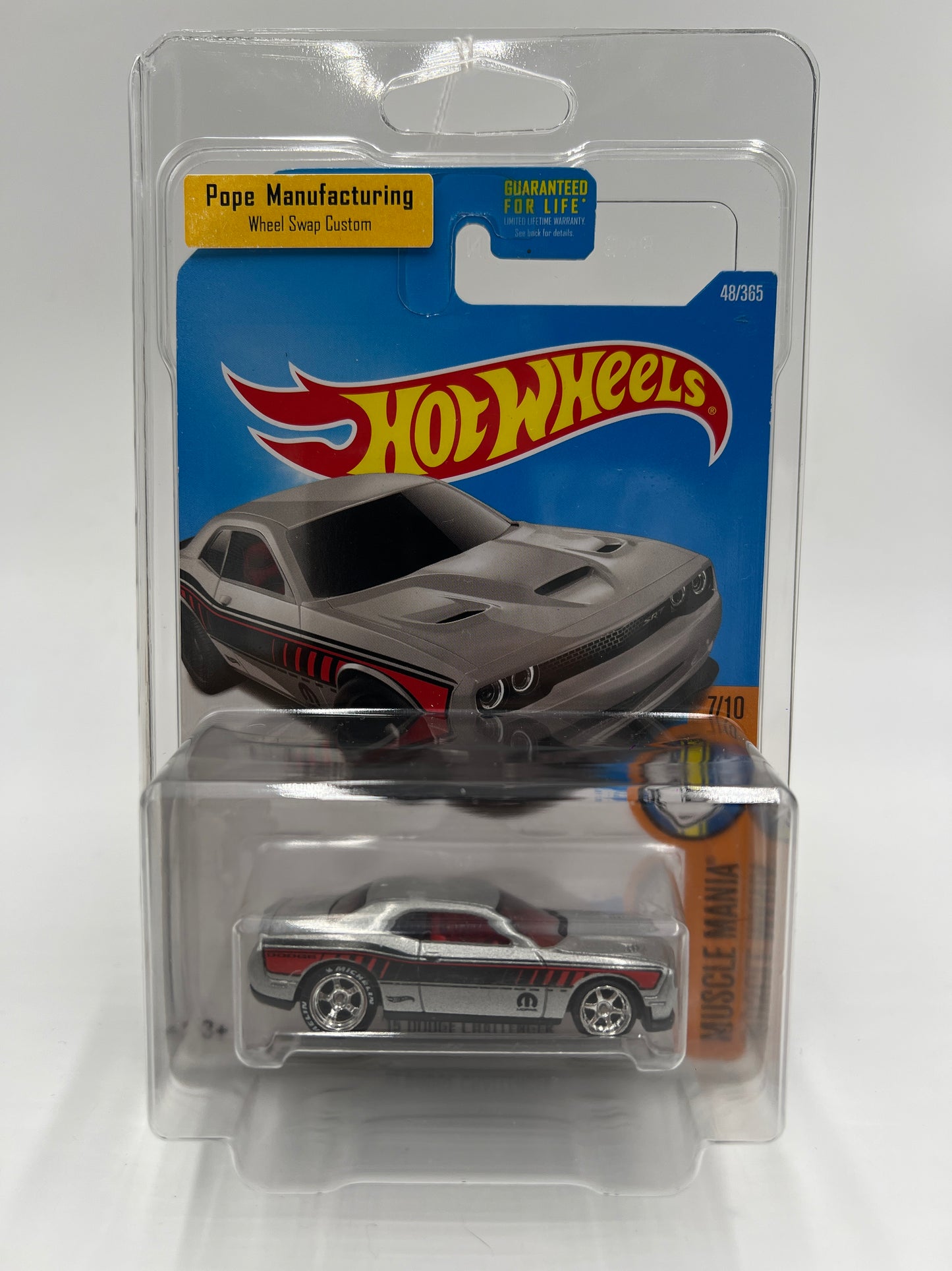 Hot Wheels 15 Dodge Challenger Silver Wheel Swap Custom On Card W/Protector SR