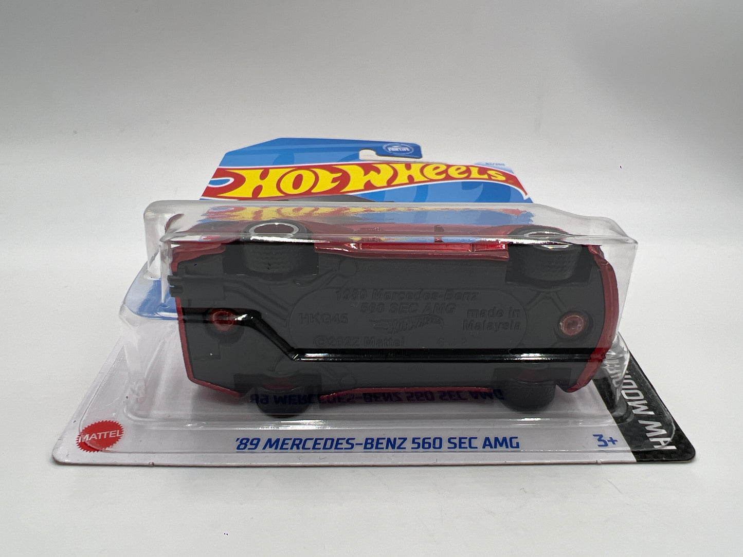 2024 Hot Wheels Super Treasure Hunt #82 89 Mercedes-Benz 560 SEC AMG Red W/Protector