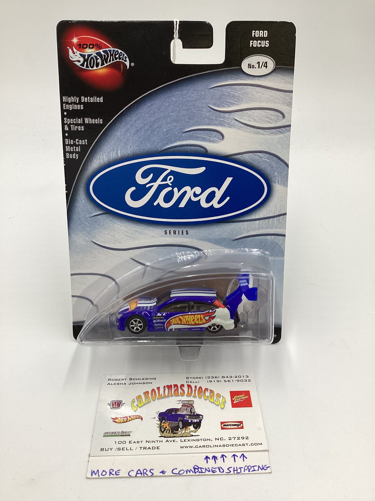 Hot Wheels 100% Ford Series No. 1/4 Ford Focus Blue 243G