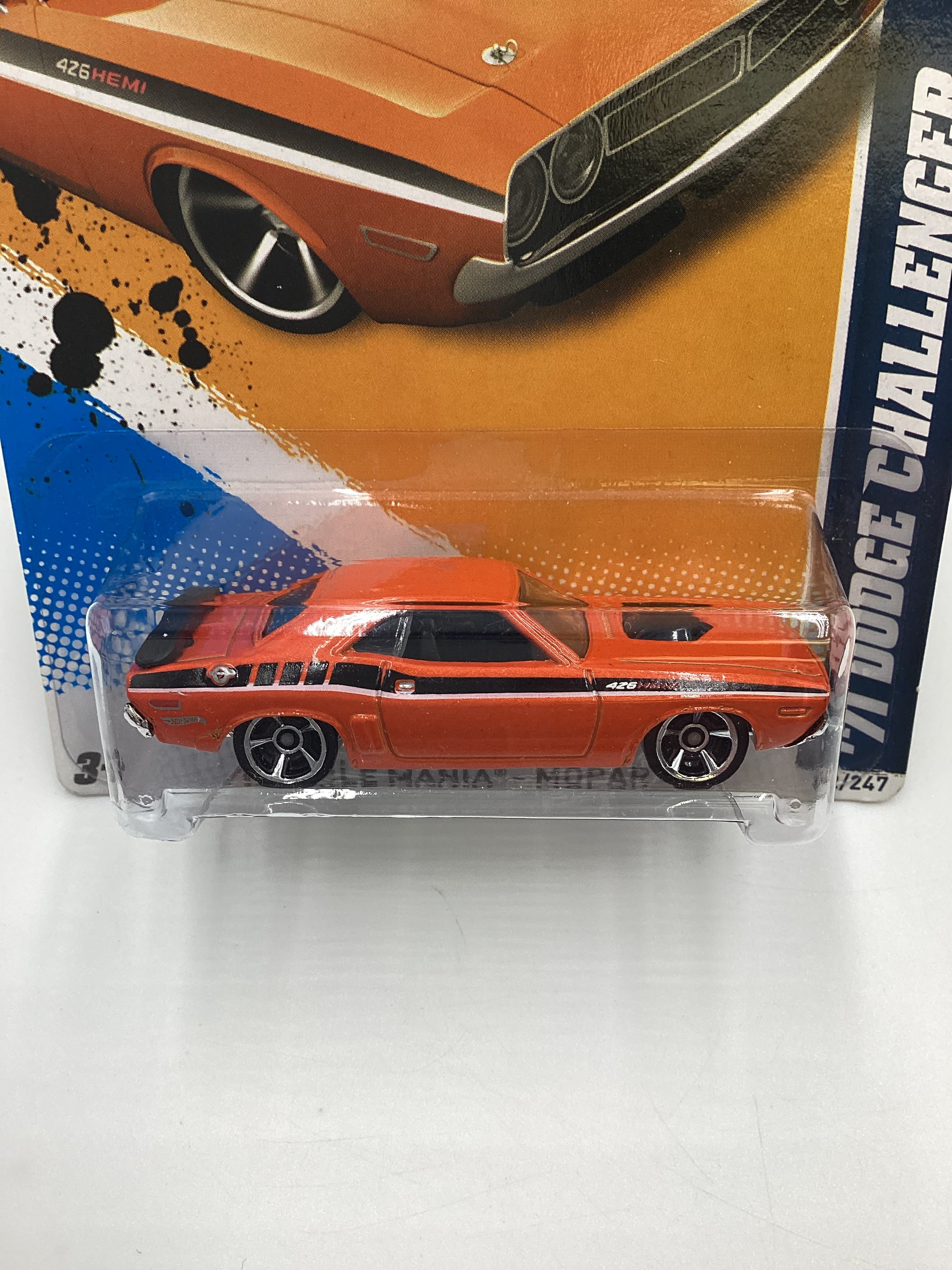 2012 Hot Wheels Muscle Mania Mopar #82 71 Dodge Challenger Orange