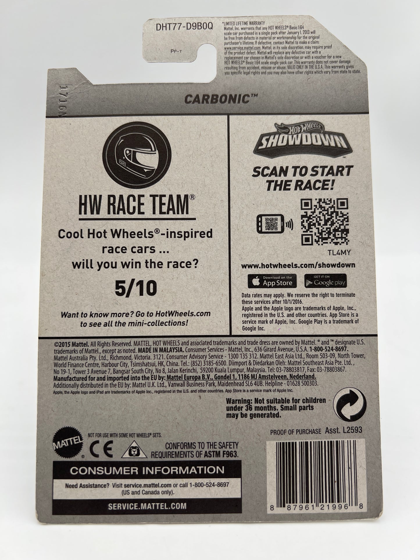 2016 Hot Wheels Super Treasure Hunt #5 Carbonic Blue W/Protector