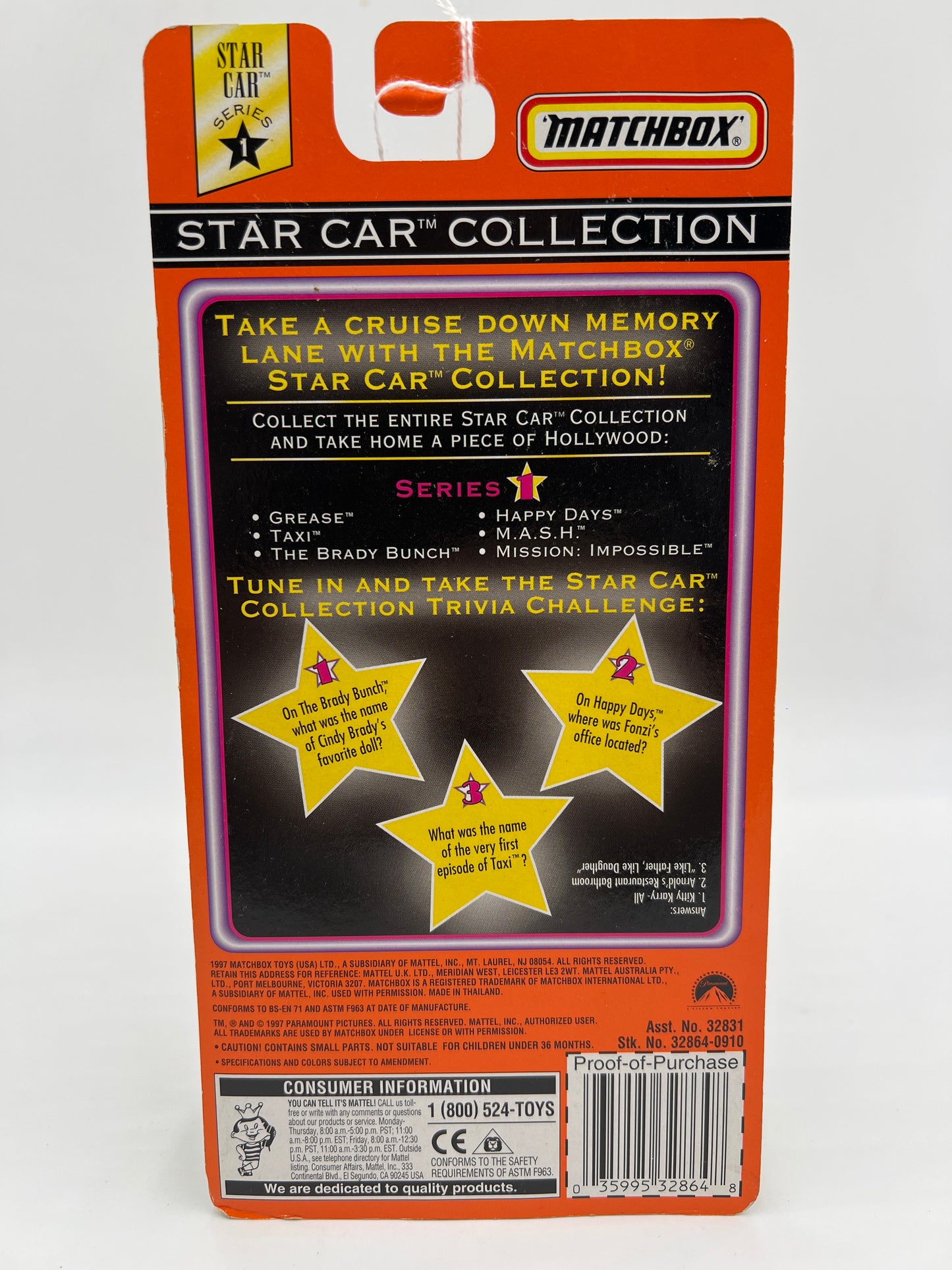 Matchbox Star Car Collection Taxi Sunshine Cab #804