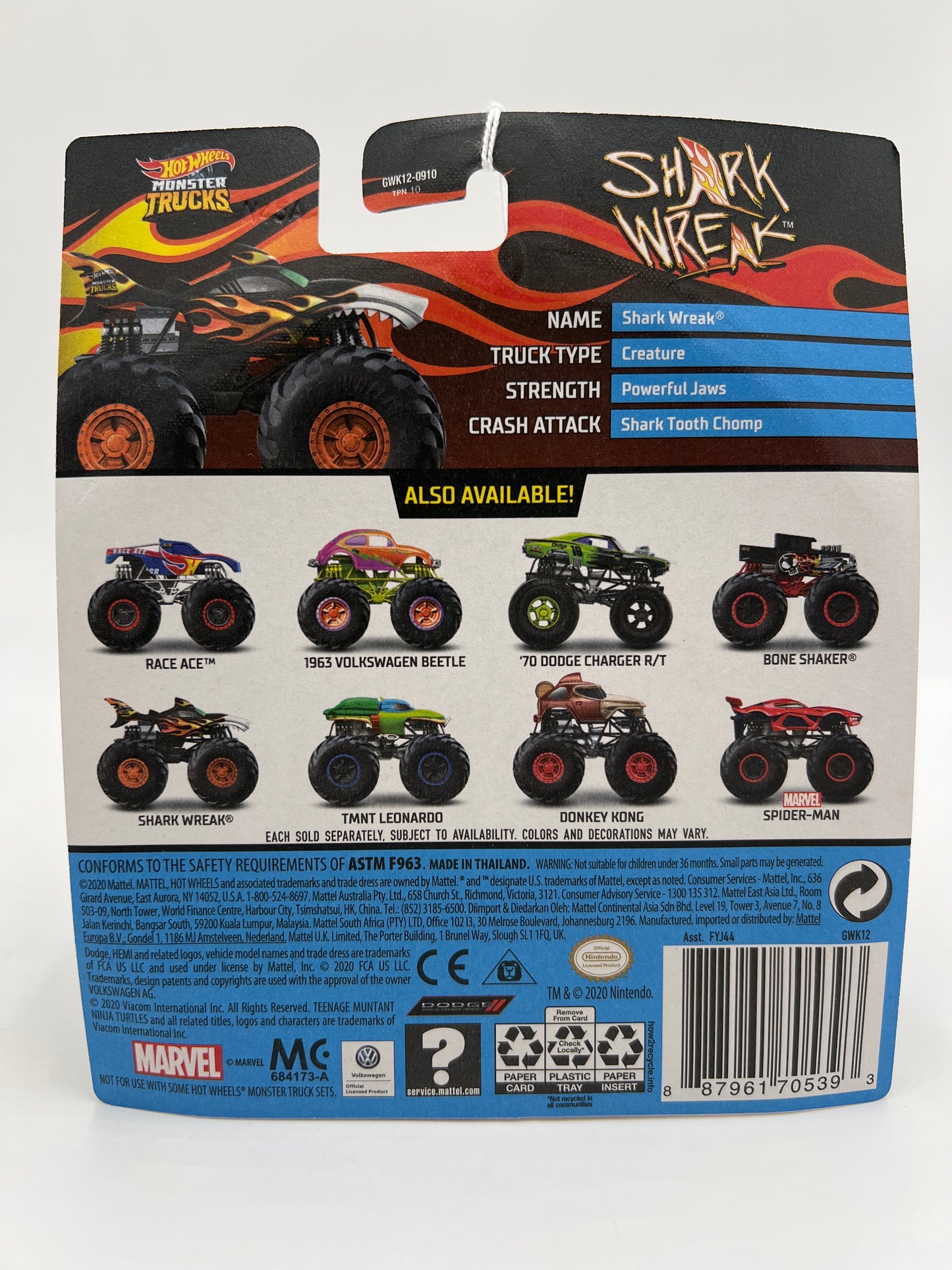 Hot Wheels Monster Trucks Wild Ride #22 Shark Wreak 130B
