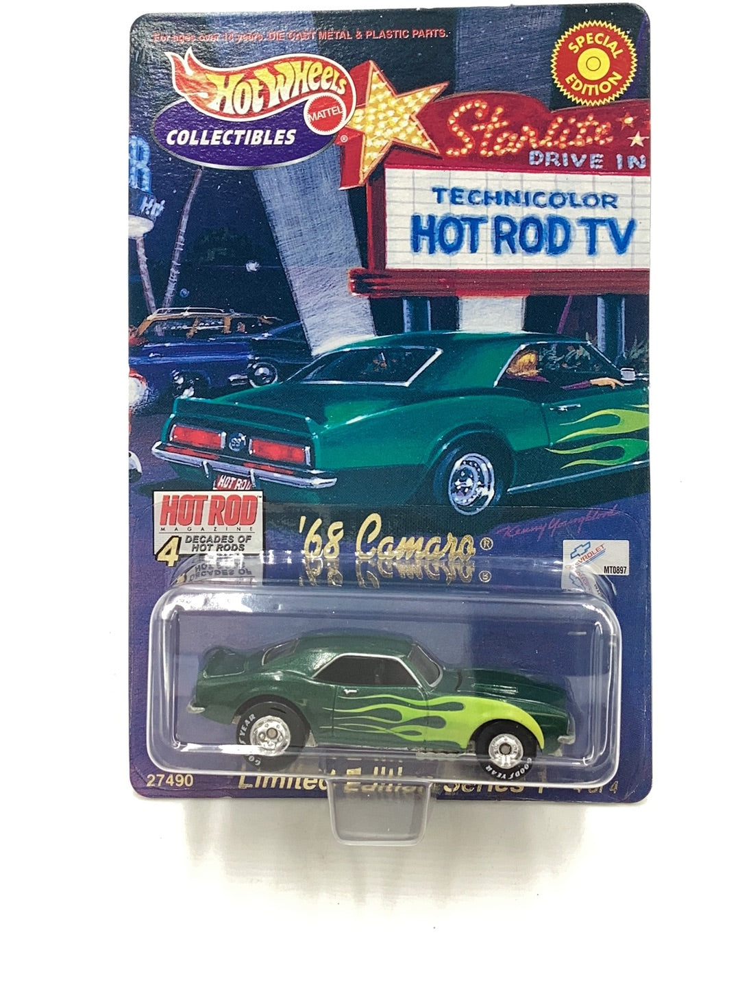 Hot Wheels Hot Rod TV 68 Camaro with protector