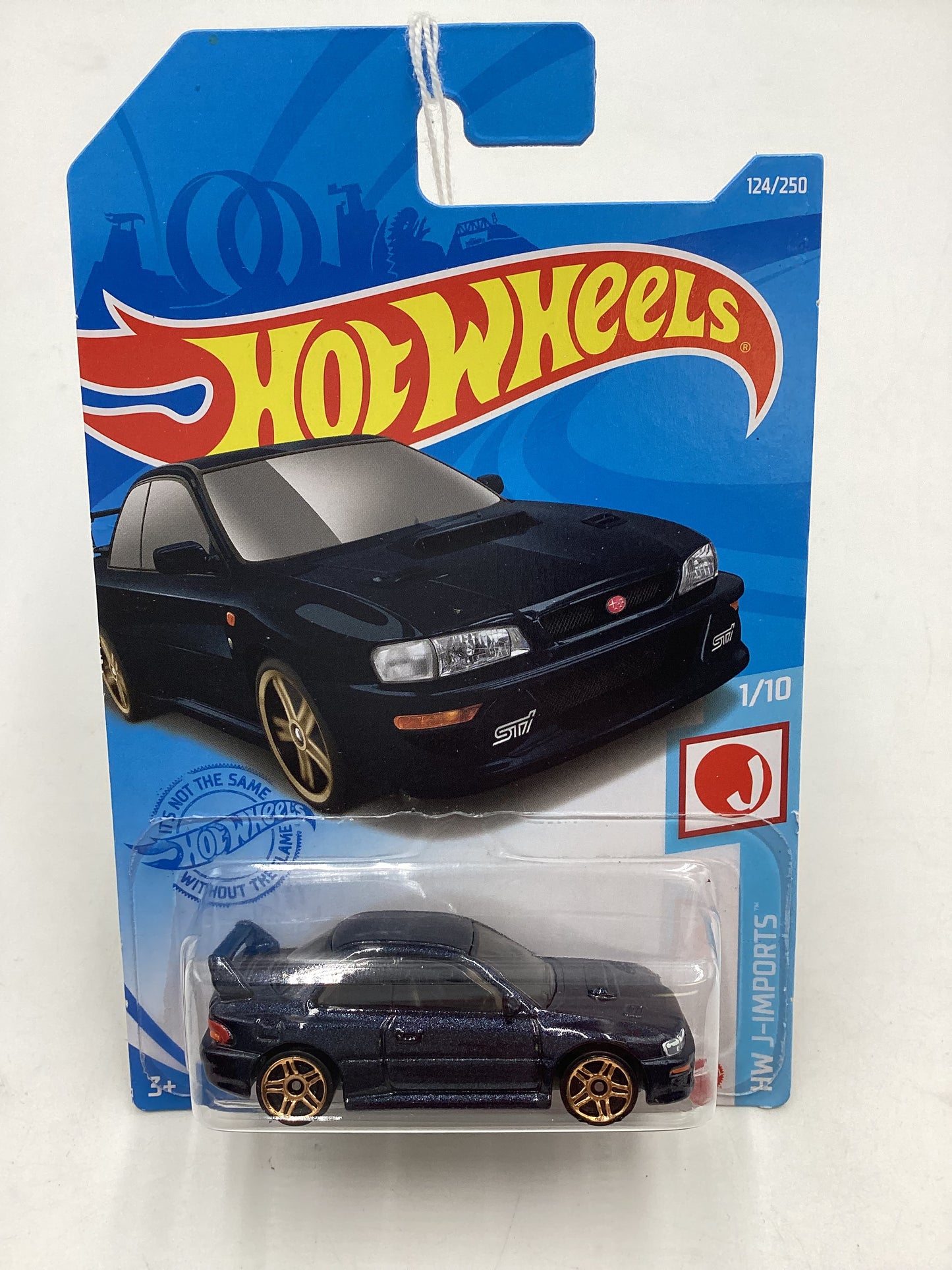 2021 hot wheels #124 *J Hook Crease* 98 Subaru Impreza 22B-STi version Dark Gray 89A