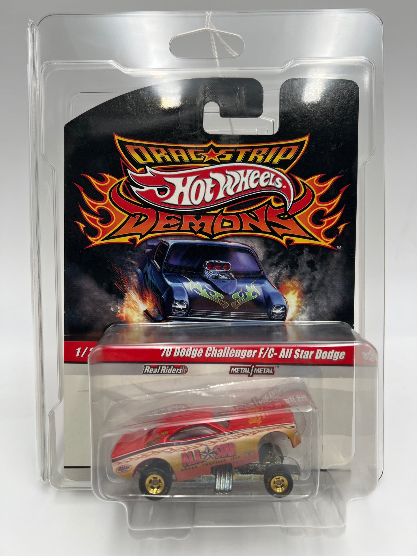 Hot Wheels Drag Strip Demons #1 70 Dodge Challenger F/C All Star Dodge W/Protector
