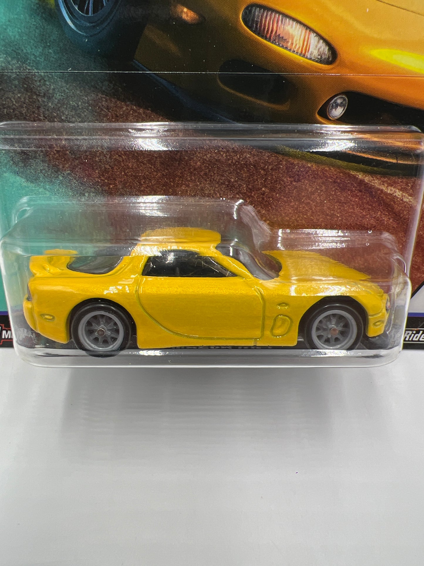 Hot Wheels Premium Street Tuners #2 95 Mazda RX-7 Yellow W/Protector