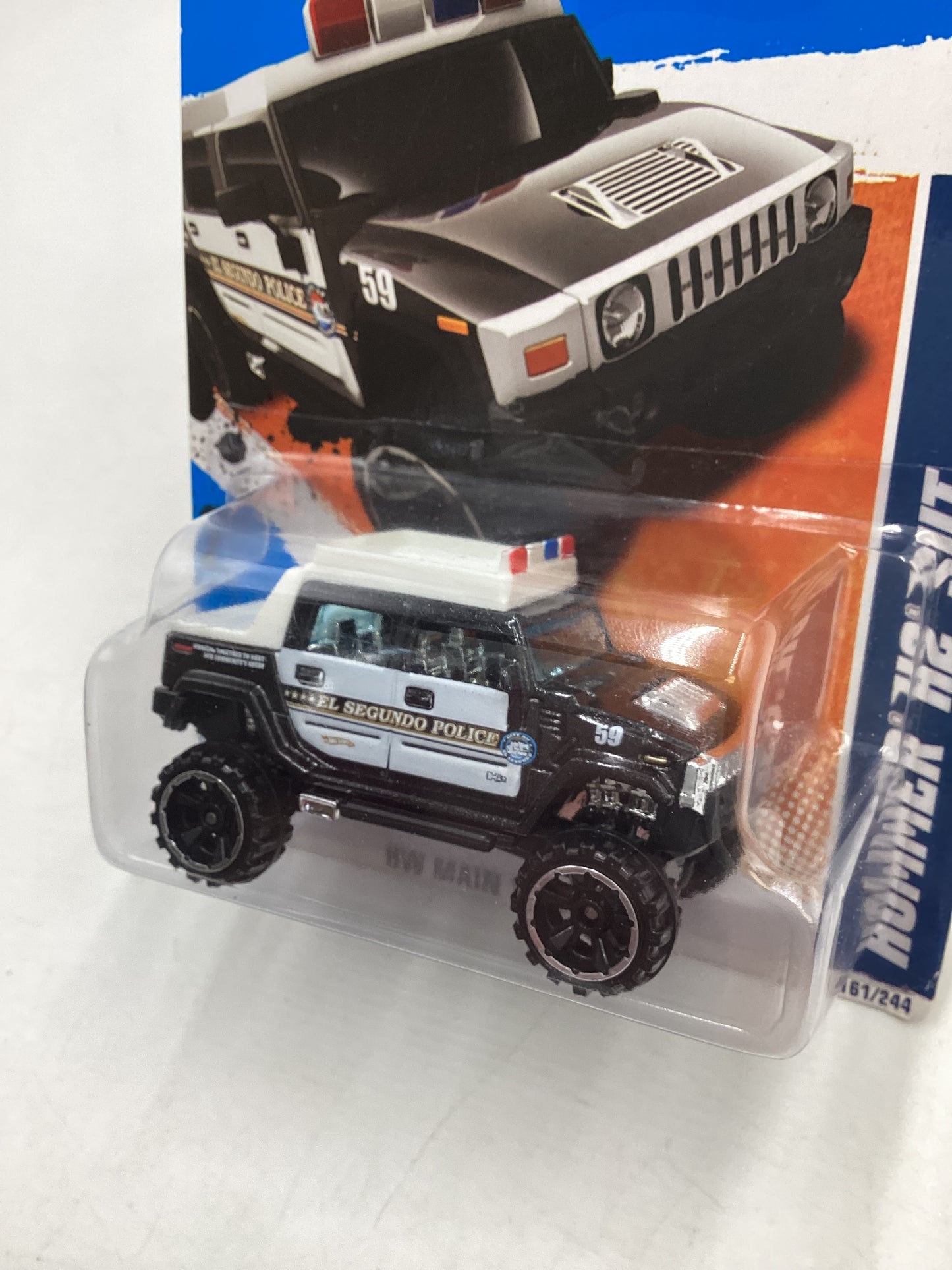 2011 Hot wheels #161 Hummer H2 SUT Police Black 47i