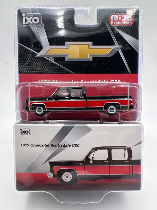 IXO Models MiJo Exclusives 1979 Chevrolet Scottsdale C20 Red/Black