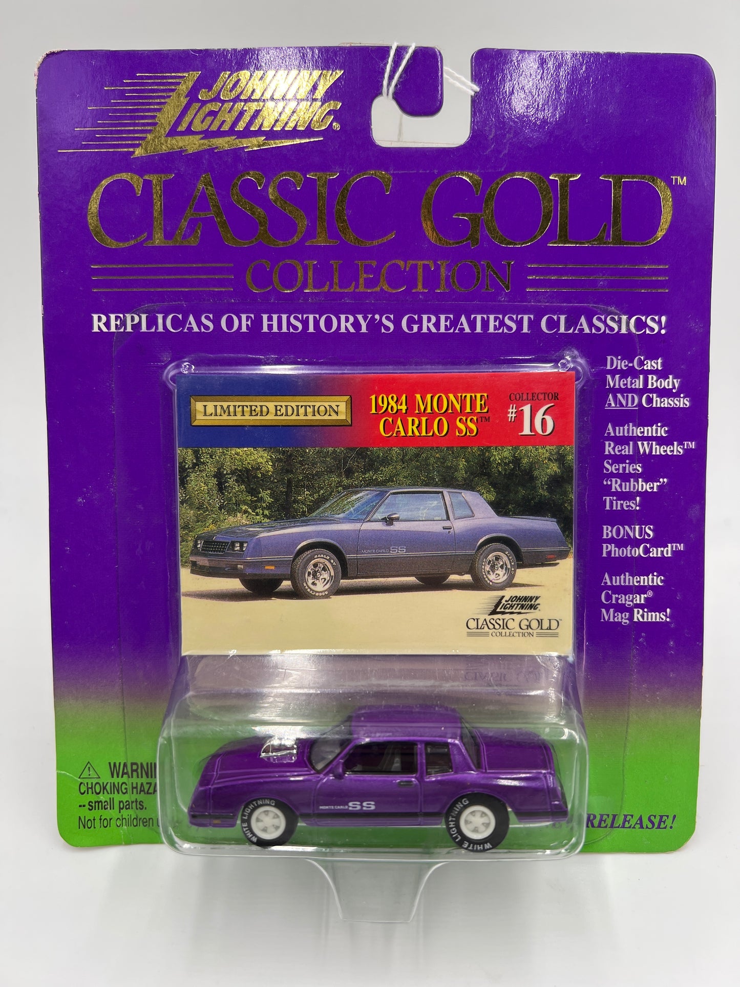 Johnny Lightning White Lightning Chase Classic Gold Collection #16 1984 Monte Carlo SS Purple