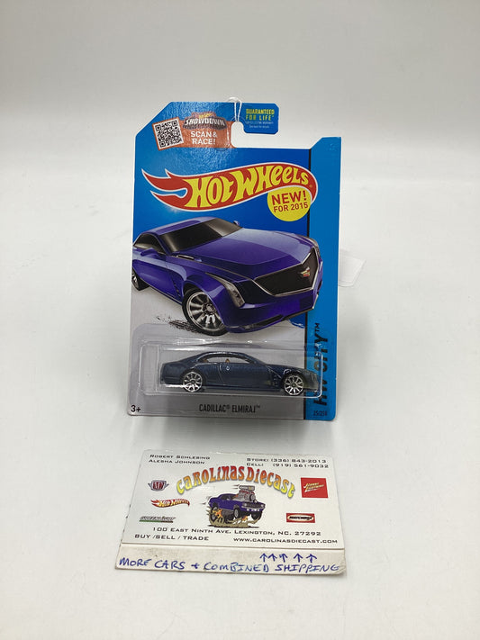 2015 Hot wheels HW City #25 Blue Cadillac Elmiraj 56D