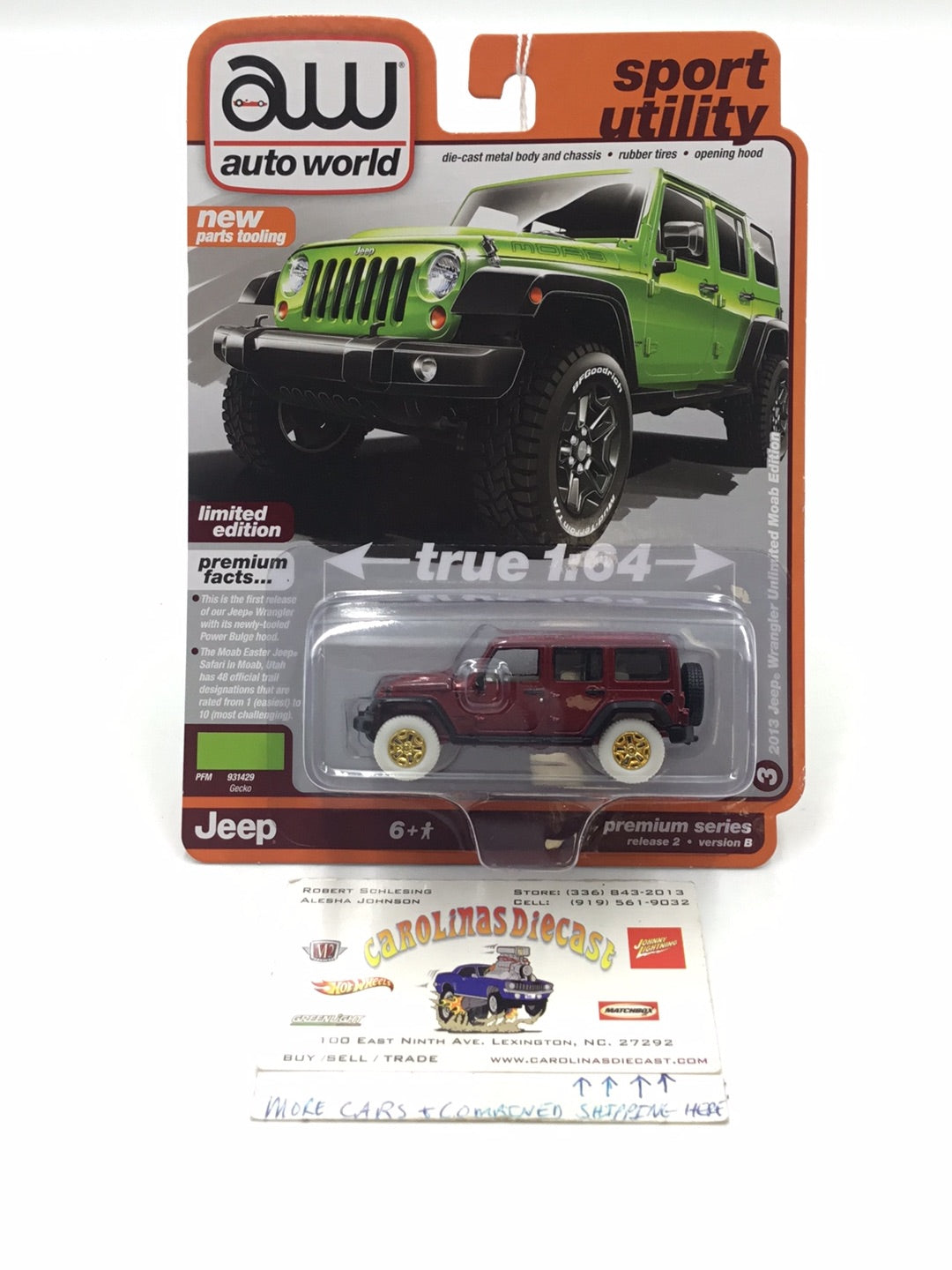 Auto world 2013 Jeep Wrangler Unlimited MOAB Edition ultra red chase