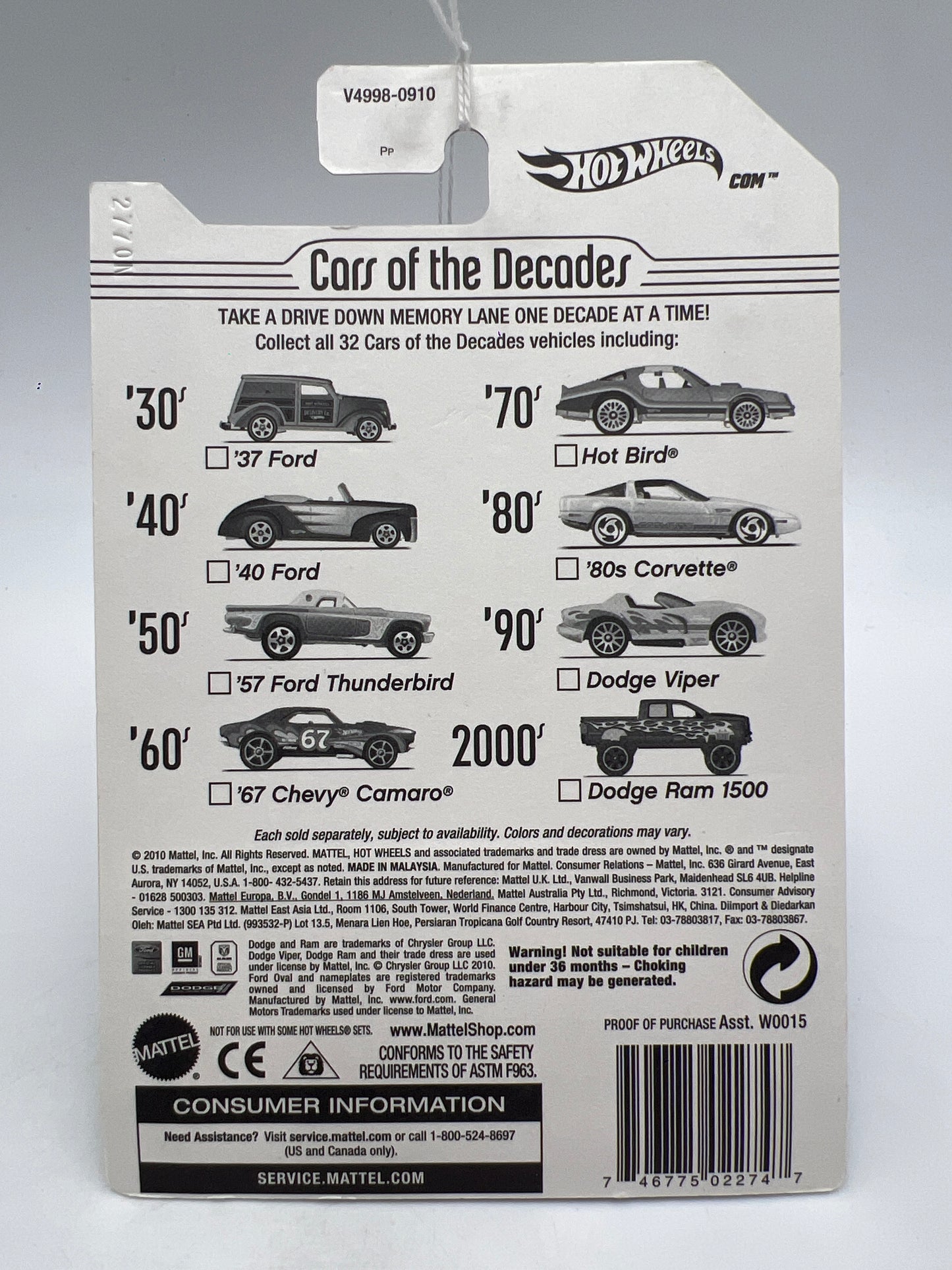 Hot Wheels Cars of the Decades The 90s #26 Dodge Viper Green 164G