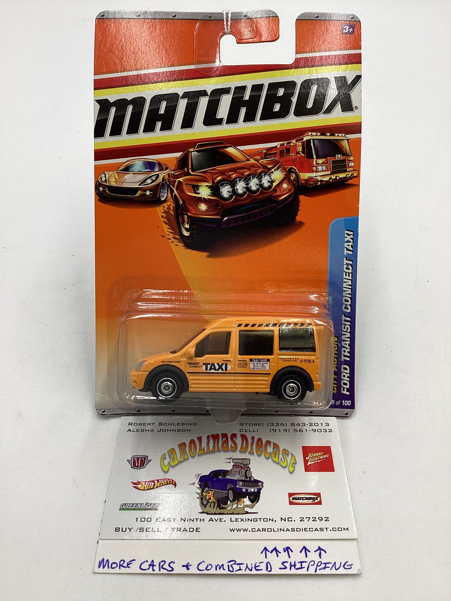 Matchbox #59 2010 City Action Ford Transit Connect Taxi 32G