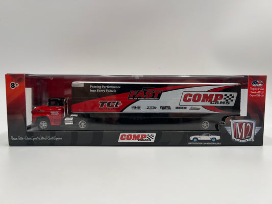 M2 Machines Auto Haulers Comp Cams 1958 Chevrolet Spartan LCF & 1969 Chevrolet Camaro RS R25