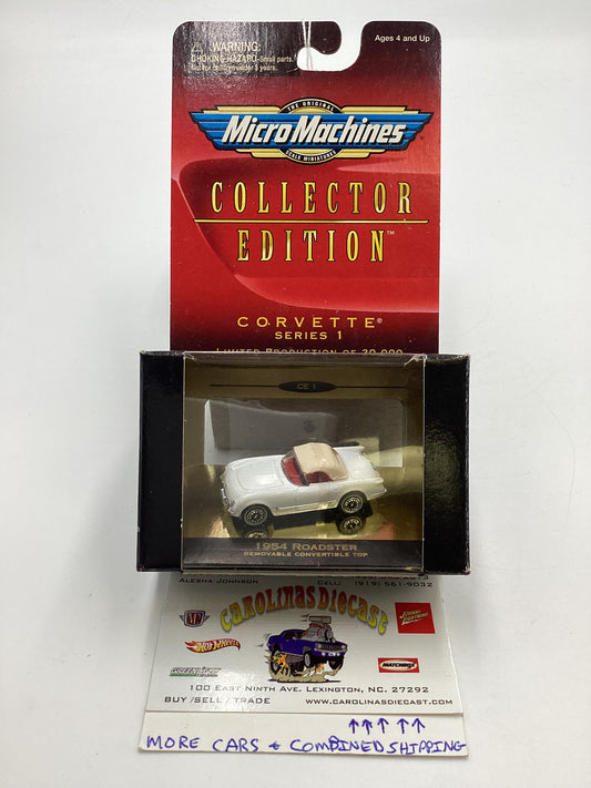 Micro Machines Collectors Edition Corvette Series 1 1954 Roadster White 1/20000 SR CE 1