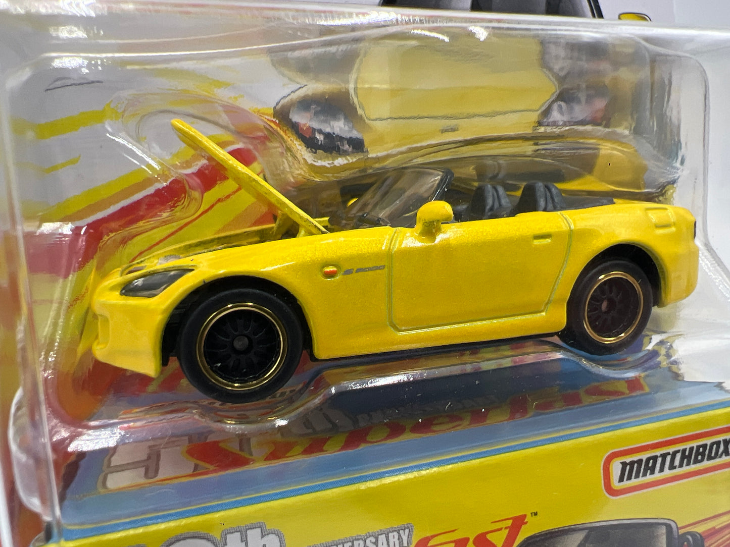 Matchbox 50th Anniversary Superfast #5 04 Honda S2000 Yellow 173D