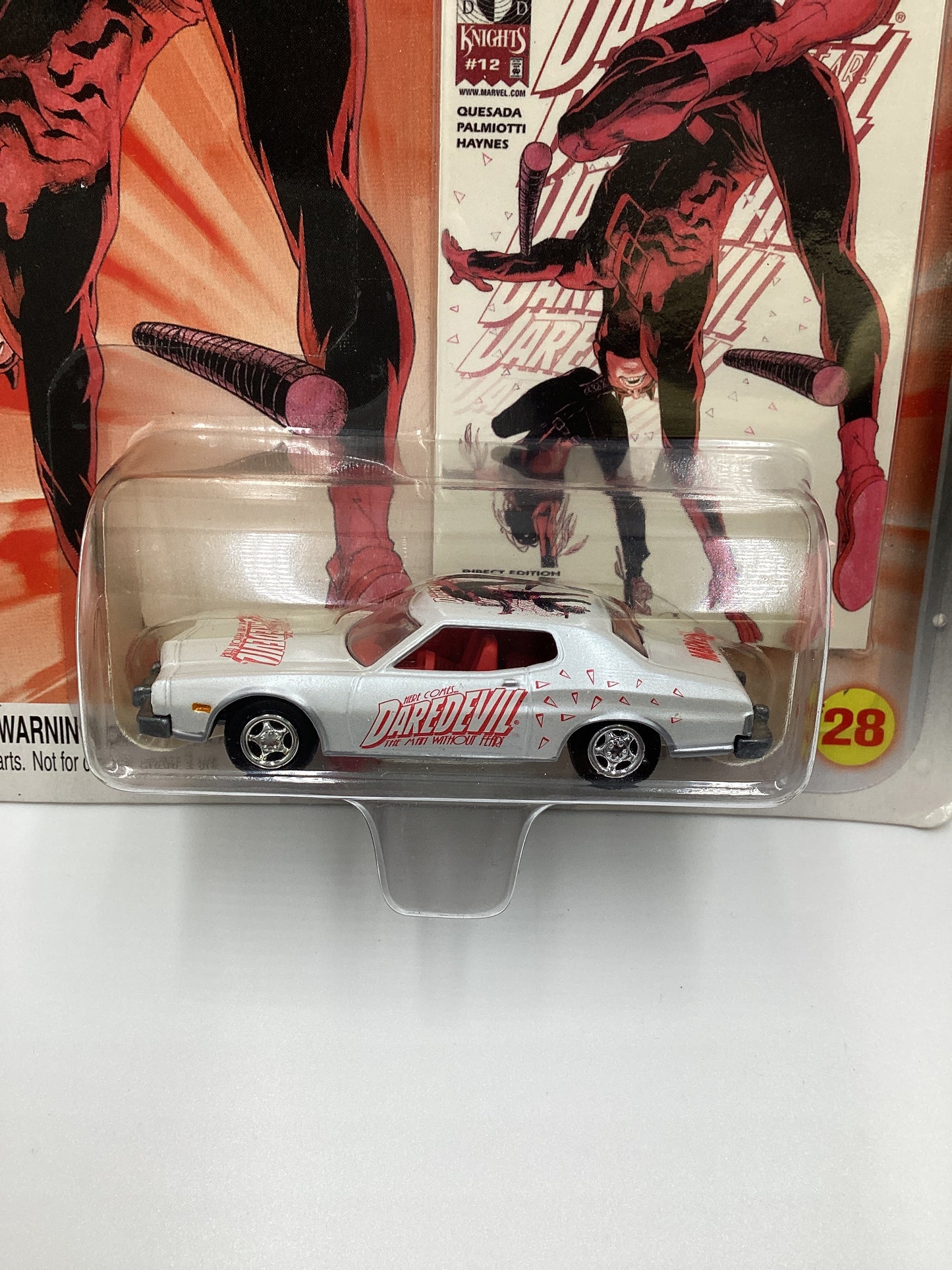 Johnny Lightning Marvel Daredevil #28 74 Ford Torino White 232A